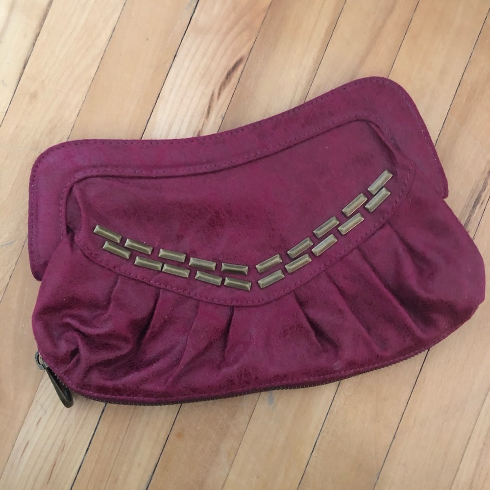 Dark Pink Matt & Nat clutch - like new